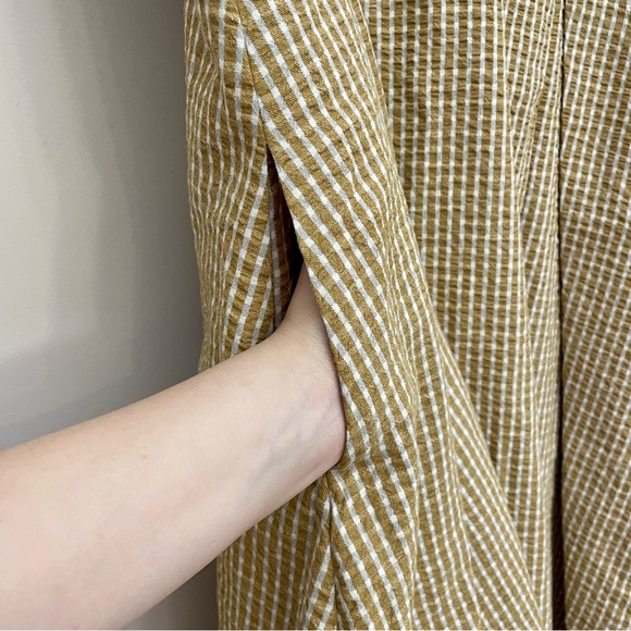 ANTHROPOLOGIE MO:VINT Sleeveless Yellow Plaid Fit-and-flare Dress Women’s Medium - Picture 6 of 8